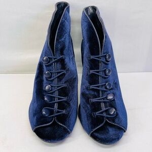 Impo Navy Velvet Lace Up Boots